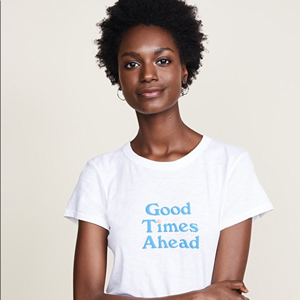 Rag & Bone ‘good times ahead’ white t-shirt